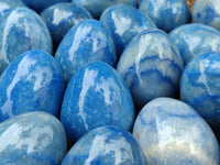 Polished Large Blue Marble Eggs - Sold Per Item - From China - Toprock Gemstones and Minerals