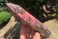 Polished Rhodonite Points x 2 From Ambindavato, Madagascar - Toprock Gemstones and Minerals