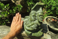 Hand Made Green Verdite African Tribal Couple Sculpture x 1 From Zimbabwe - Toprock Gemstones and Minerals