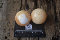 Polished Honey Aragonite Gemstone Sphere-Balls - Sold Per Item - From Ais-Ais Namibia - Toprock Gemstones and Minerals