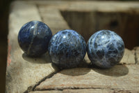 Polished Blue Sodalite Sphere-Balls - Sold Per Item - From Kunene River, Namibia - Toprock Gemstones and Minerals