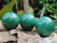 Polished Green Quartz Sphere-Balls - Sold Per Item - From Zimbabwe - Toprock Gemstones and Minerals