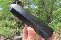 Polished Black Basalt Points x 6 From Antsirabe, Madagascar - Toprock Gemstones and Minerals