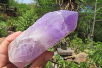 Polished Chevron Amethyst Points x 3 From Madagascar - Toprock Gemstones and Minerals