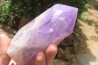 Polished Chevron Amethyst Points x 3 From Madagascar - Toprock Gemstones and Minerals