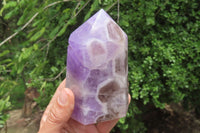 Polished Chevron Amethyst Points x 3 From Madagascar - Toprock Gemstones and Minerals