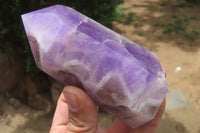 Polished Chevron Amethyst Points x 3 From Madagascar - Toprock Gemstones and Minerals