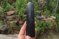 Polished Black Basalt Points x 6 From Antsirabe, Madagascar - Toprock Gemstones and Minerals