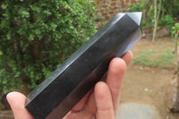 Polished Black Basalt Points x 6 From Antsirabe, Madagascar - Toprock Gemstones and Minerals