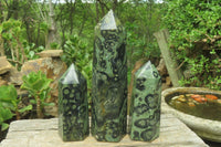 Polished Stromatolite Jasper Points x 3 From Katsepy, Madagascar - Toprock Gemstones and Minerals