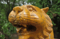 Hand Made Brown Dendritic Jasper Tiger Sculpture x 1 From China - Toprock Gemstones and Minerals