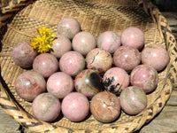 Polished Rhodonite Sphere-Balls - Sold Per Item - From Madagascar - Toprock Gemstones and Minerals
