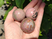 Polished Rhodonite Sphere-Balls - Sold Per Item - From Madagascar - Toprock Gemstones and Minerals