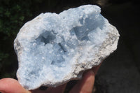 Natural Celestite Geode Specimens x 2 From Sakoany, Madagascar - Toprock Gemstones and Minerals
