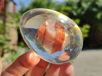 Polished Carnelian In Resin Egg - Sold Per Item - From Madagascar - Toprock Gemstones and Minerals