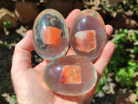 Polished Carnelian In Resin Egg - Sold Per Item - From Madagascar - Toprock Gemstones and Minerals