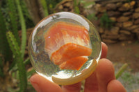 Polished Carnelian Agate in PVC Resin Paperweight Spheres - sold per item - From Madagascar - Toprock Gemstones and Minerals