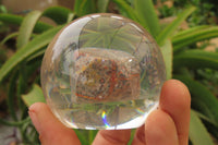 Polished Snakeskin Rhyolite Jasper cobbed piece in PVC Resin Paperweight Sphere - sold per item - From Australia - Toprock Gemstones and Minerals