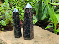 Polished Blue Iolite Points x 2 From Madagascar - Toprock Gemstones and Minerals