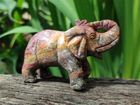 Polished Snakeskin Rhyolite Jasper Elephant Carving - sold per item - From Australia - Toprock Gemstones and Minerals