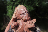 Hand Made Pyrophyllite Animal Carvings x 2 From South Africa - Toprock Gemstones and Minerals