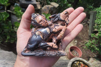 Hand Made Pyrophyllite Animal Carvings x 2 From South Africa - Toprock Gemstones and Minerals
