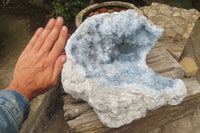 Natural Celestite Geode Specimen x 1 From Sakoany, Madagascar - Toprock Gemstones and Minerals