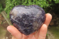 Polished Lepidolite Gemstone Hearts x 6 From Madagascar - Toprock Gemstones and Minerals