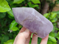 Polished Smokey Amethyst Window Quartz Point-Prism x 3 From Akansobe, Madagascar - Toprock Gemstones and Minerals