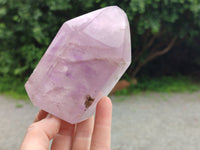 Polished Smokey Amethyst Window Quartz Point-Prism x 3 From Akansobe, Madagascar - Toprock Gemstones and Minerals