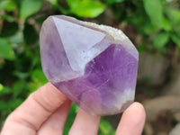 Polished Smokey Amethyst Window Quartz Point-Prism x 3 From Akansobe, Madagascar - Toprock Gemstones and Minerals