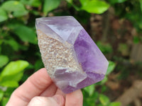 Polished Smokey Amethyst Window Quartz Point-Prism x 3 From Akansobe, Madagascar - Toprock Gemstones and Minerals