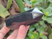 Polished Black Basalt Point-Prisms x 12 From Antsirabe, Madagascar - Toprock Gemstones and Minerals