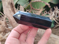 Polished Black Basalt Point-Prisms x 12 From Antsirabe, Madagascar - Toprock Gemstones and Minerals