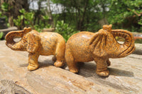 Polished Small Namibian Desert Picture Stone Jasper Elephant Carving - sold per item - From Namibia - Toprock Gemstones and Minerals