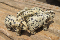 Polished Small Dalmatian Jasper Elephant Carving - sold per item - From Mexico - Toprock Gemstones and Minerals