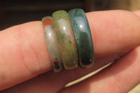 Polished Solid Indian Agate Gemstone Rings - Sold Per Item - From India - Toprock Gemstones and Minerals