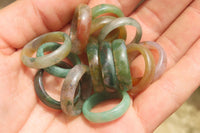 Polished Solid Indian Agate Gemstone Rings - Sold Per Item - From India - Toprock Gemstones and Minerals