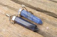 Polished Sodalite Crystal Point set in Sterling Silver Pendant - sold per item - From Namibia - Toprock Gemstones and Minerals