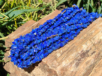 Polished Lapis Lazuli Beaded Tumble Chip Necklace - Sold Per Item - From Afghanistan - Toprock Gemstones and Minerals