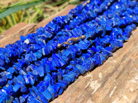Polished Lapis Lazuli Beaded Tumble Chip Necklace - Sold Per Item - From Afghanistan - Toprock Gemstones and Minerals
