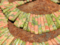 Polished Unakite Egyptian Choker Necklace - Sold Per Item - From South Africa - Toprock Gemstones and Minerals