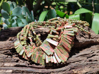 Polished Unakite Egyptian Choker Necklace - Sold Per Item - From South Africa - Toprock Gemstones and Minerals