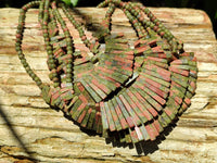 Polished Unakite Egyptian Choker Necklace - Sold Per Item - From South Africa - Toprock Gemstones and Minerals