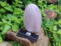 Polished Rose Quartz Standing Free Forms x 3 From Madagascar - Toprock Gemstones and Minerals