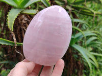 Polished Rose Quartz Standing Free Forms x 3 From Madagascar - Toprock Gemstones and Minerals