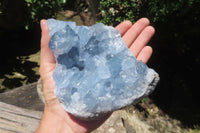 Natural Celestite Crystal Specimens x 2 From Sakoany, Madagascar - Toprock Gemstones and Minerals
