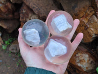 Polished Large Blue Lace Agate cobbed piece in PVC Resin Sphere - sold per item - From Namibia - Toprock Gemstones and Minerals