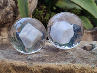 Polished Large Blue Lace Agate cobbed piece in PVC Resin Sphere - sold per item - From Namibia - Toprock Gemstones and Minerals