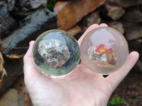 Polished Large Snakeskin Rhyolite Jasper cobbed piece in PVC Resin Sphere - sold per item - From Australia - Toprock Gemstones and Minerals